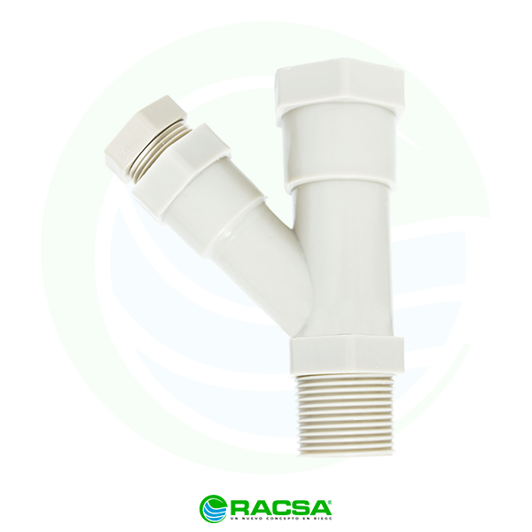Yee Para Bomba ext.1" Int. 1" Int. 3/4"+Tapon Macho