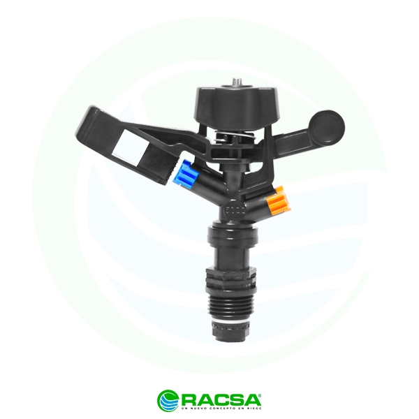 Aspersor Circulo Completo Doble Boquilla Negro 360" 1/2"IN Jard?n Ajustable